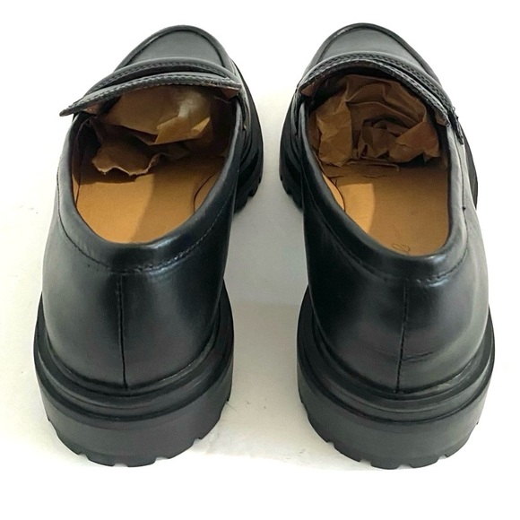 Madewell New Bradley Lug Sole Loafers Black Leather Size 8.5 - Picture 8 of 13
